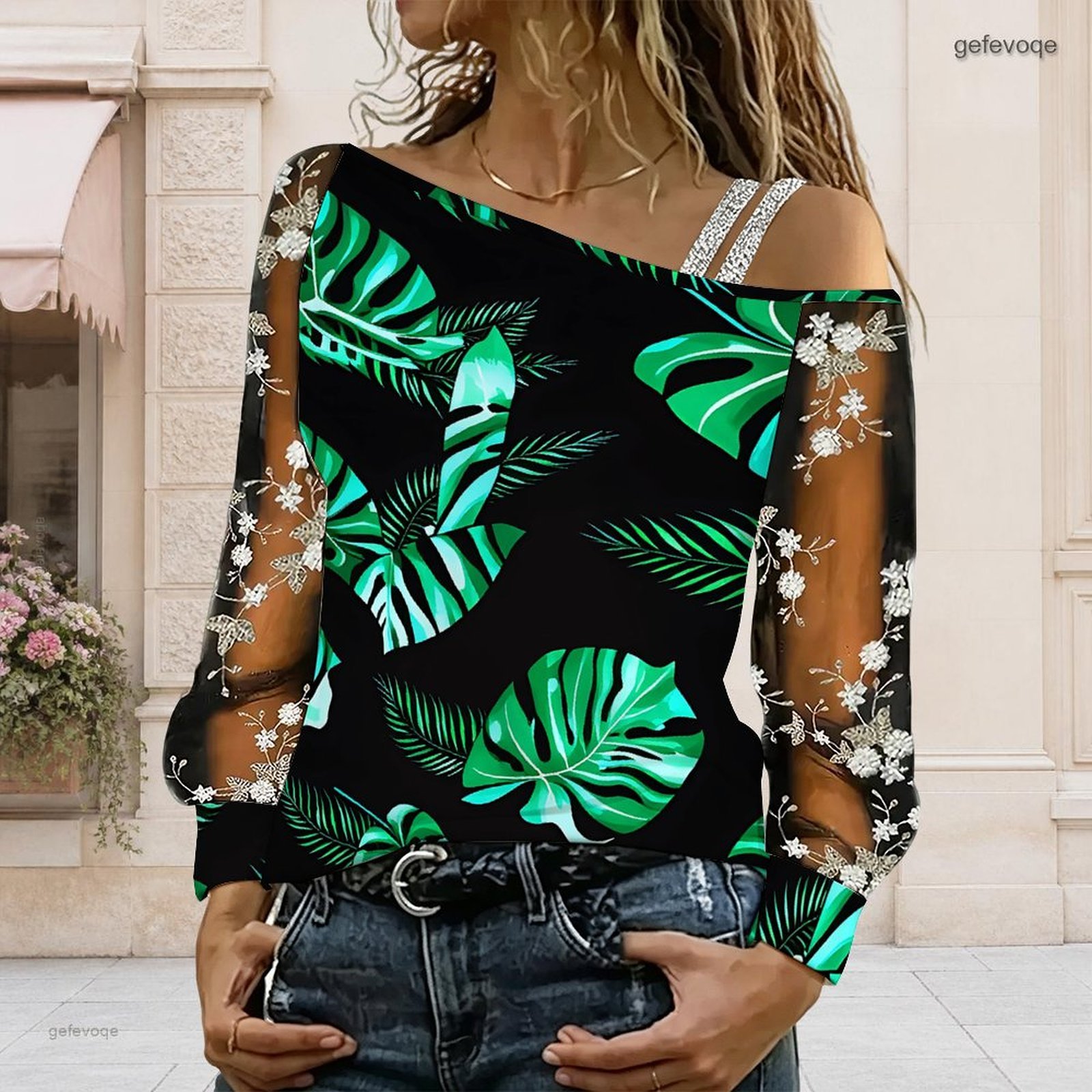 Blouse Off Shoulder - بلوزة نسائية مكشوفة الكتفين، توب غير