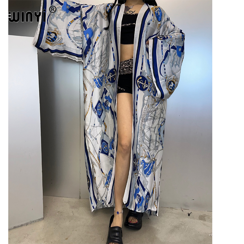 كيمونو WINYI، قفطان صيفي، ملاب - مراجعة Cover Up Kaftan وسعره