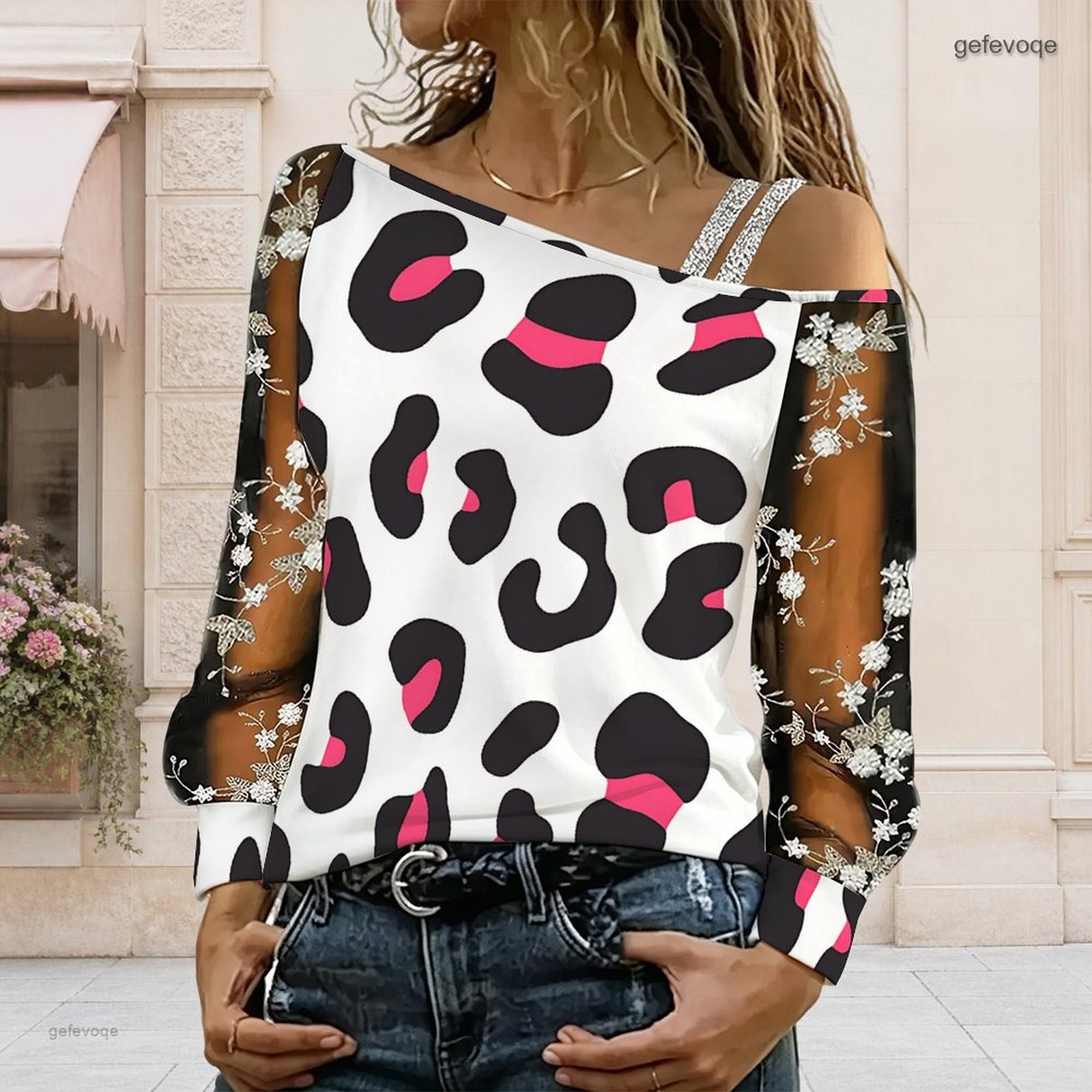 بلوزة نسائية مكشوفة الكتفين، ت - مراجعة Blouse Off Shoulder وسعره