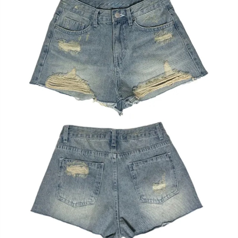 شورت جينز نيمو هوم بخصر مرتفع  - مراجعة Shorts Denim Frayed وسعره