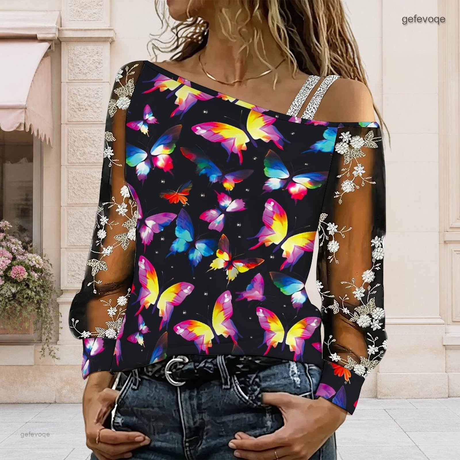 بلوزة نسائية مكشوفة الكتفين، ت - مراجعة Blouse Off Shoulder وسعره