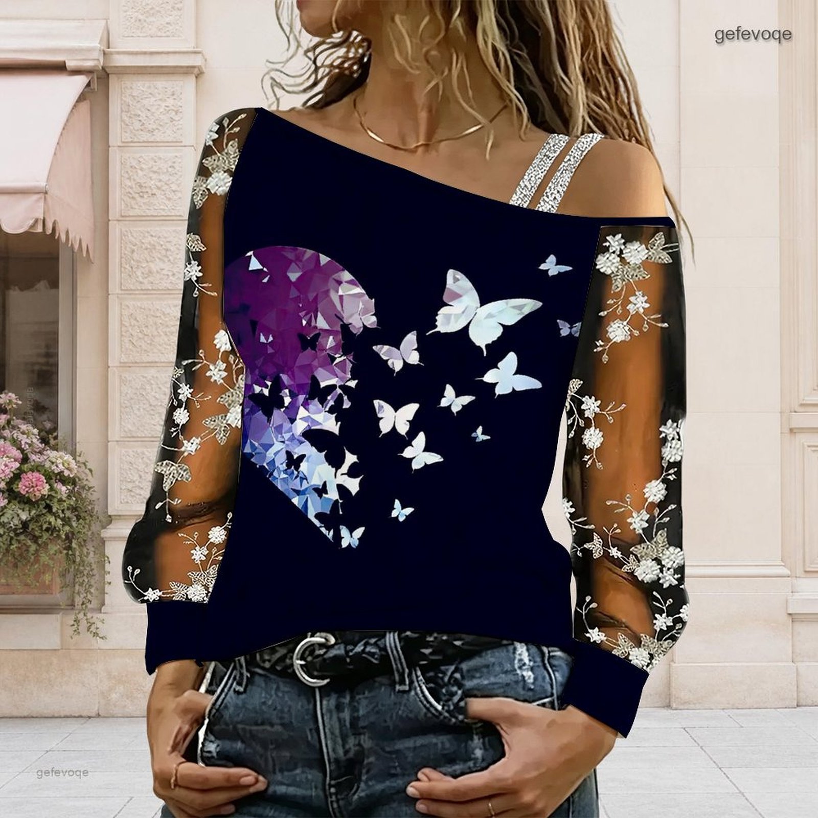 بلوزة نسائية مكشوفة الكتفين، ت - مراجعة Blouse Off Shoulder وسعره