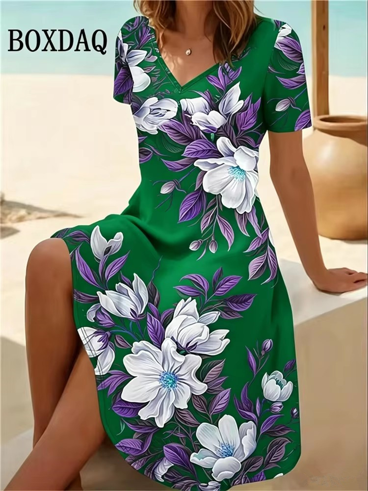 فساتين نسائية مقاس كبير 6XL لل - مراجعة Romper Floral Print وسعره