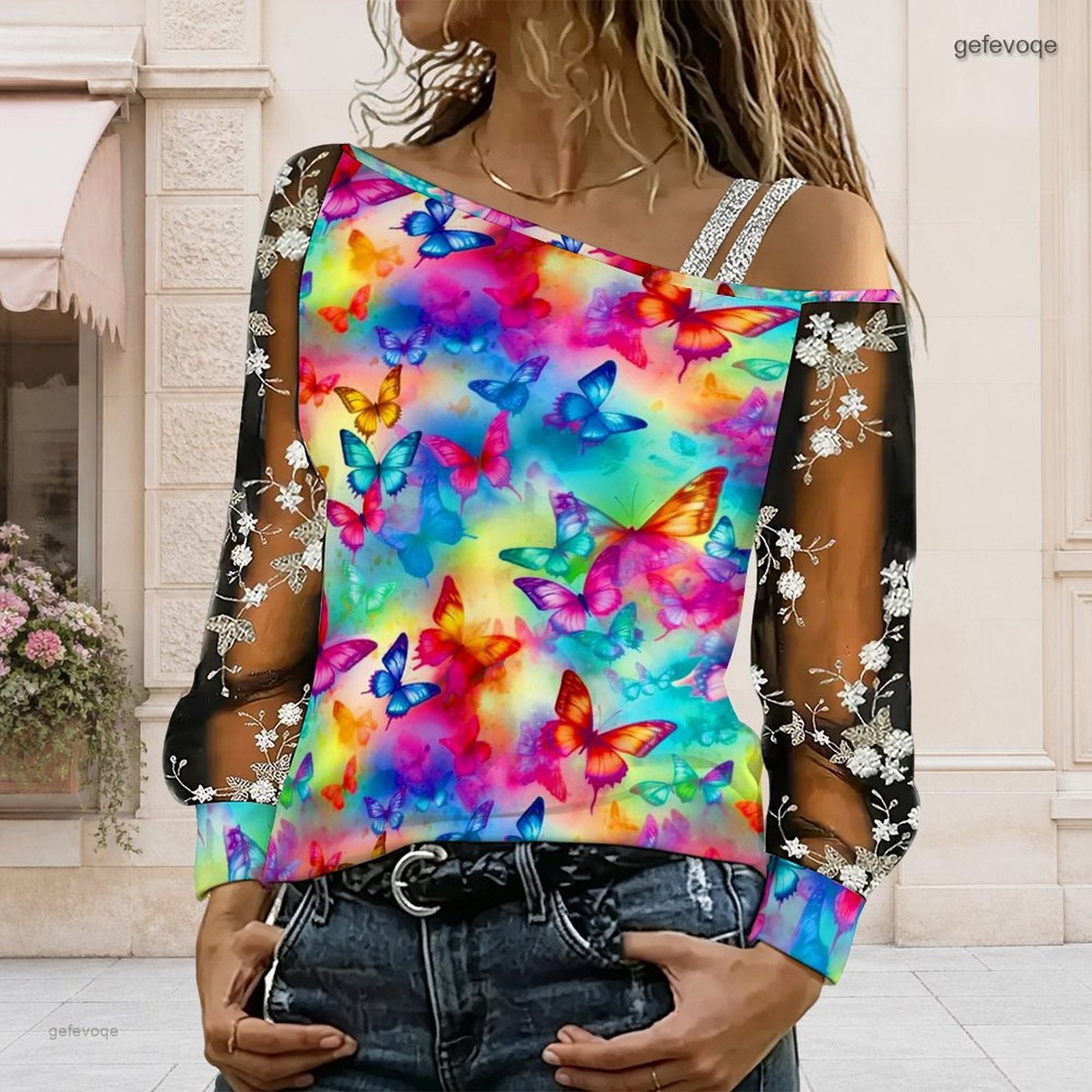 بلوزة نسائية مكشوفة الكتفين، ت - مراجعة Blouse Off Shoulder وسعره