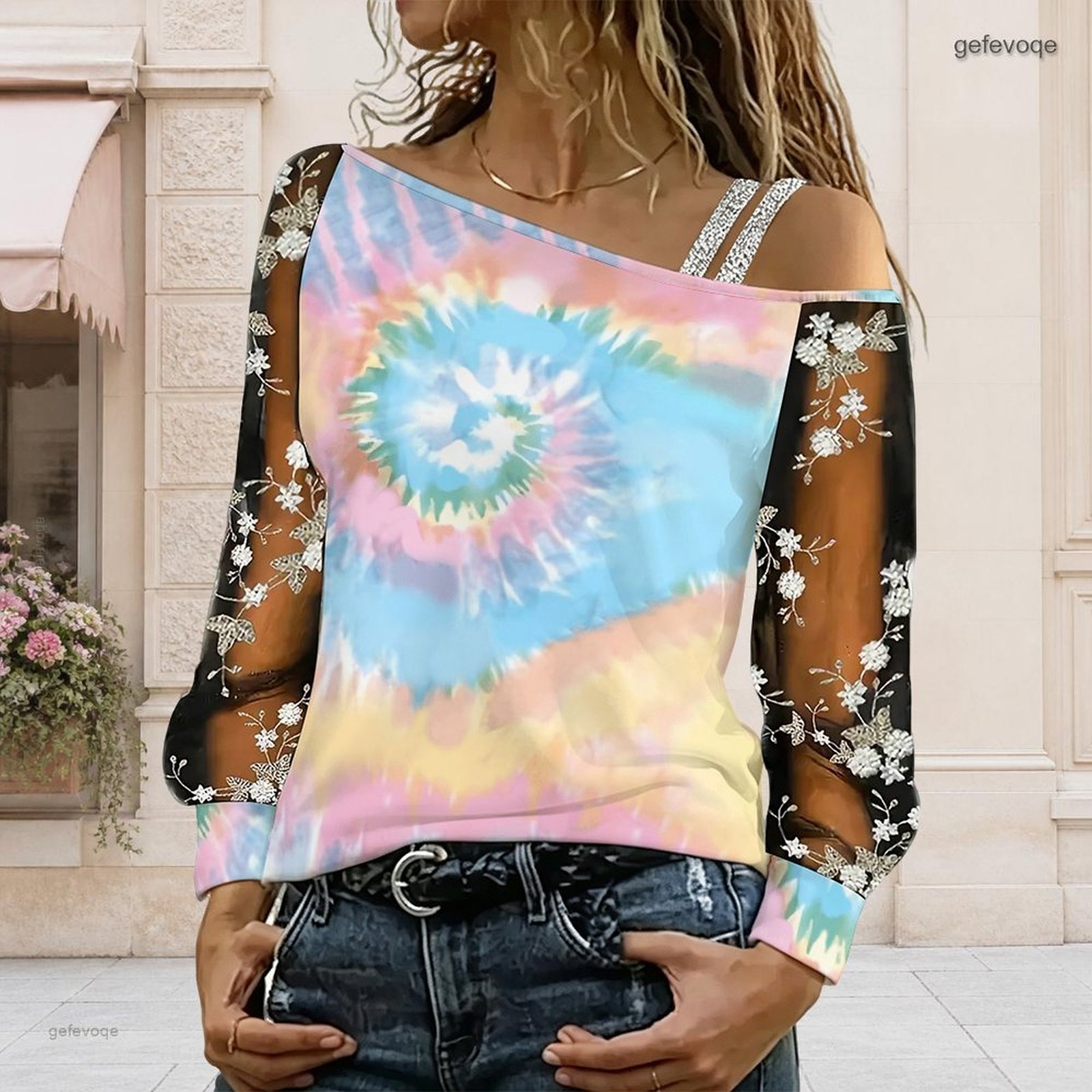 بلوزة نسائية مكشوفة الكتفين، ت - مراجعة Blouse Off Shoulder وسعره