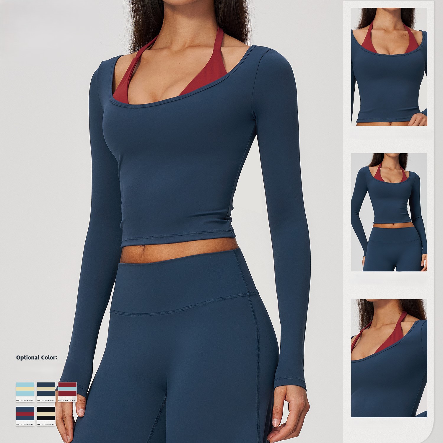 بلوزة يوغا بتصميم قطعتين وهميت - مراجعة Crop Top Crochet وسعره