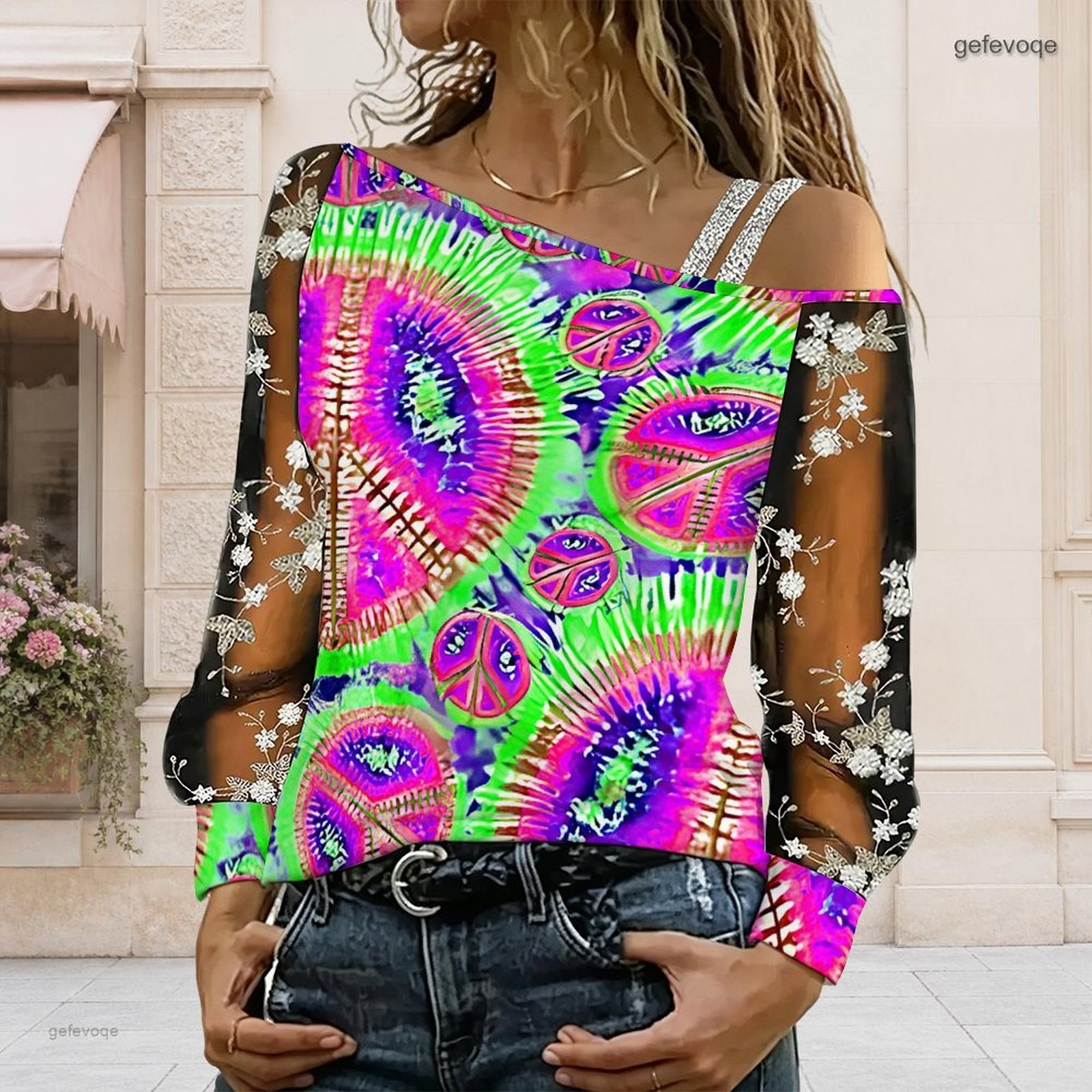 بلوزة نسائية مكشوفة الكتفين، ت - مراجعة Blouse Off Shoulder وسعره