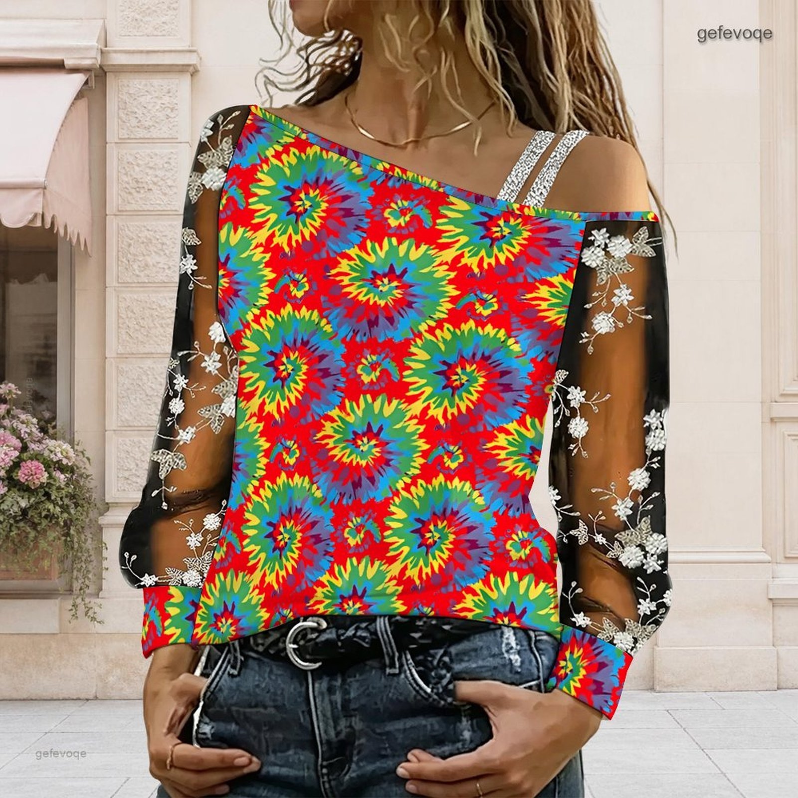 بلوزة نسائية مكشوفة الكتفين، ت - مراجعة Blouse Off Shoulder وسعره