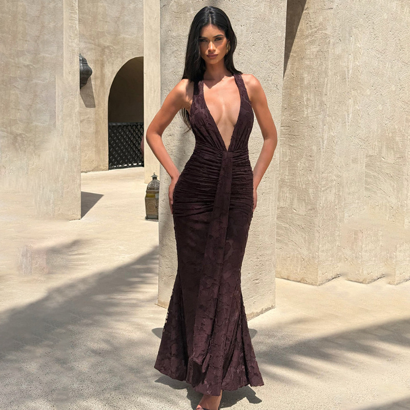 فستان نسائي مثير بتصميم ملفوف  - مراجعة Linen Dress Wrap وسعره